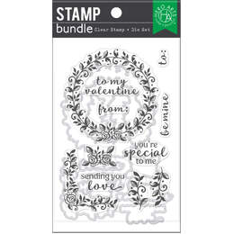 Hero Arts Clear Stamps and Dies - Valentine Wreath SB397